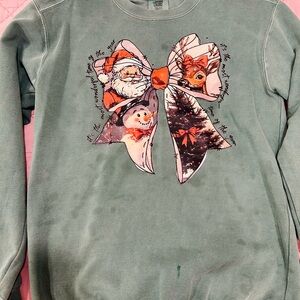 Comfort Colors Festive Green Crewneck Sweater